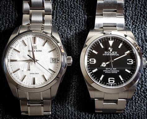 grand seiko snowflake vs rolex explorer|seiko rolex datejust.